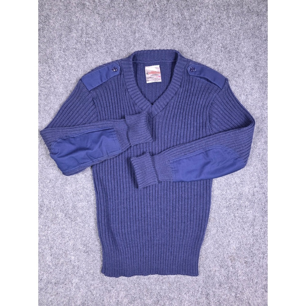 Vintage Brigade Quartermasters Woolly Pully Sweater Mens 42 Blue Wool Commando - Picture 1 of 10